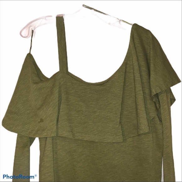 Anthropologie M Holly Asymmetrical Ruffle Top - Picture 6 of 8